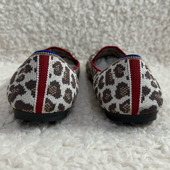 Rothy's Shoes The Loafer Womens 9 Tan Brown Leopard Flats Slip On Animal Round - Picture 7 of 14